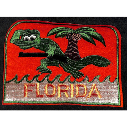 Florida Gator Shotgun (Everglades Rifle and Pistol Club ?) Embr Patch 8" c1980's
