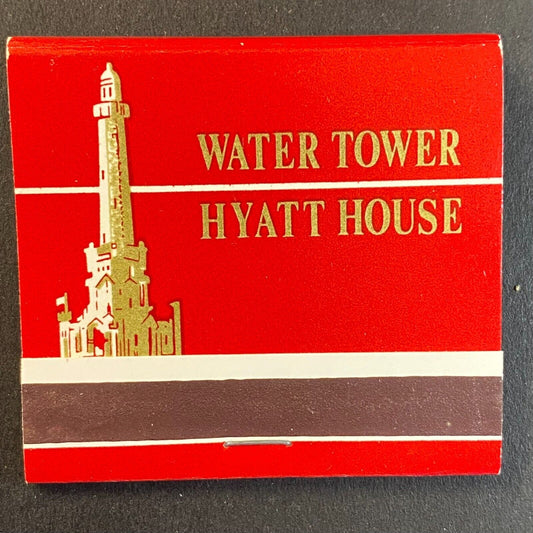 Water Tower Hyatt House Chicago c1965-73 Full Matchbook VGC