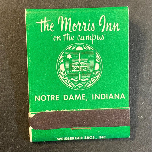 Morris Inn Notre Dame Indiana "Air Conditioned" c1974-80's Full Matchbook VGC