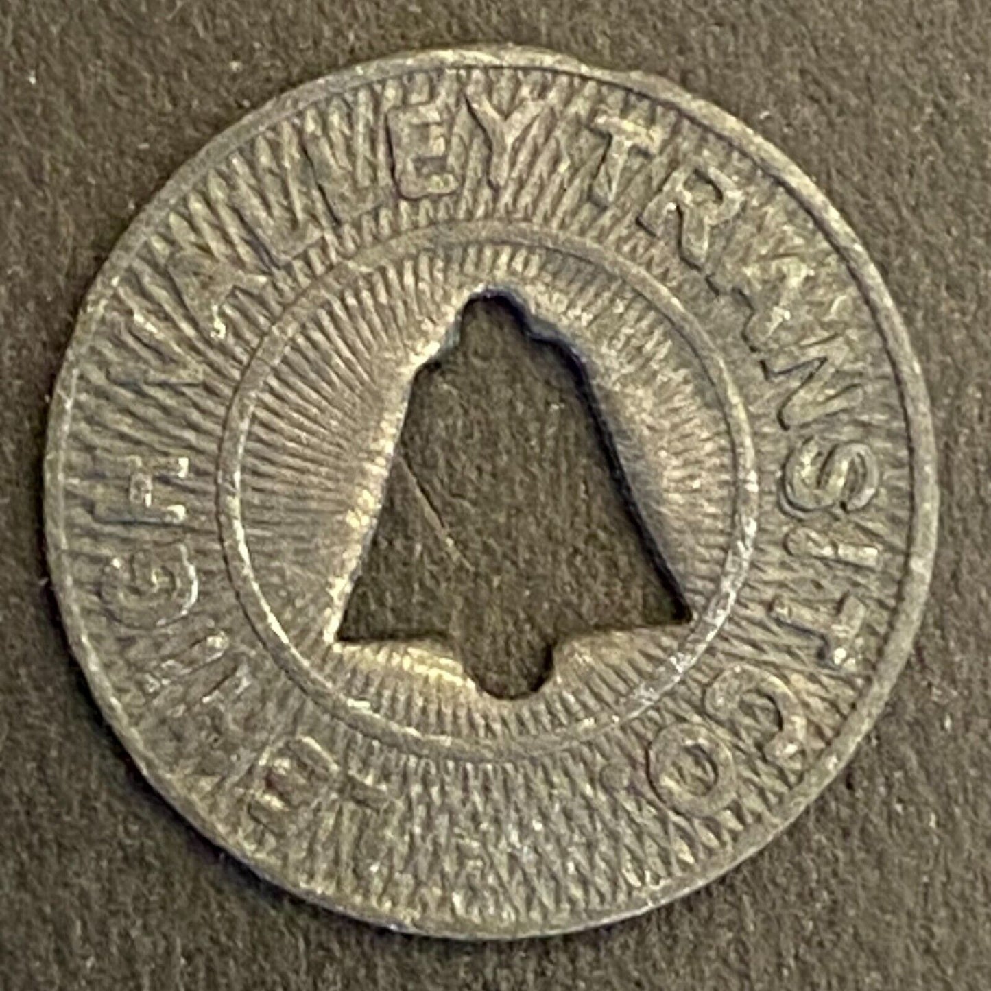 Lehigh Valley Transit Co (Allentown, PA) "Fare Check" Transit Token 16mm (#3)