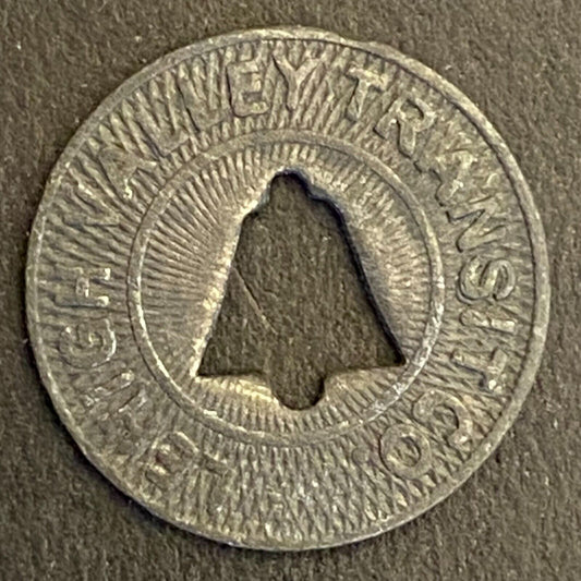 Lehigh Valley Transit Co (Allentown, PA) "Fare Check" Transit Token 16mm (#3)