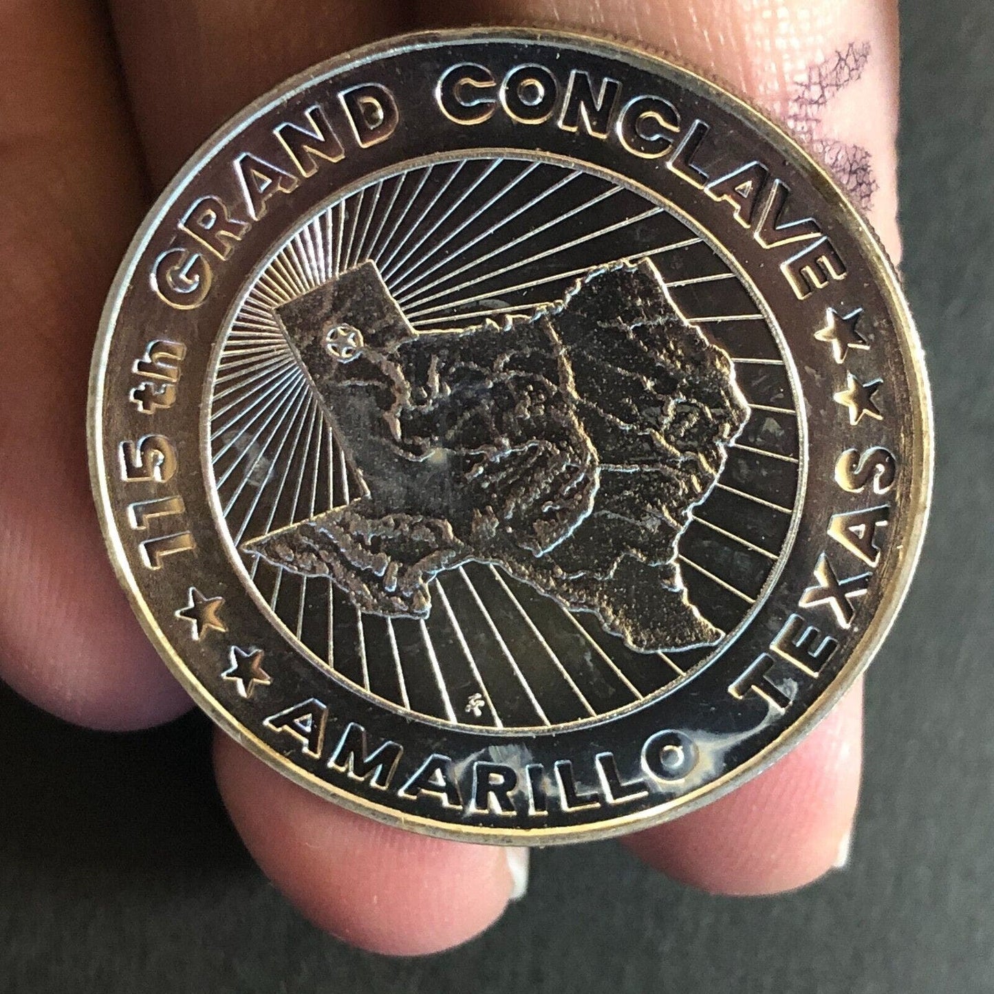Knights Templar of Texas Amarillo 115th Grand Conclave Medallion WM 32mm 12g VGC