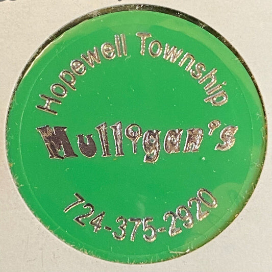 Hopewell Township, PA Mulligan's c1970's-80's Plastic "Small Draft" Drink Token