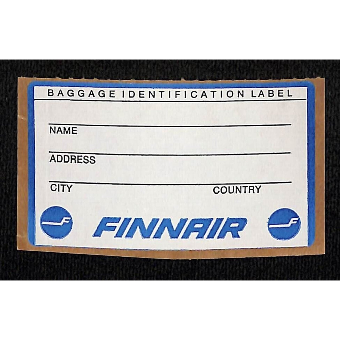 Finnair Baggage / Luggage Sticker Tag c1968-70's VGC