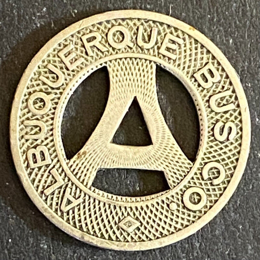 Albuquerque Bus Co. "Health Country" Transit Token 16mm VGC Hanging "A" (#21)