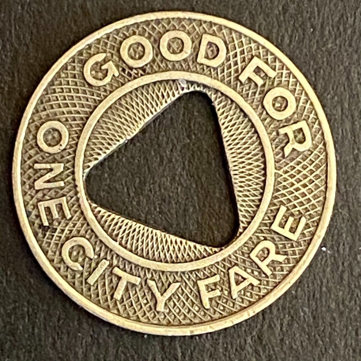 Denver Tramway Corp City Lines G/F One City Fare Transit Token 16mm (#9)