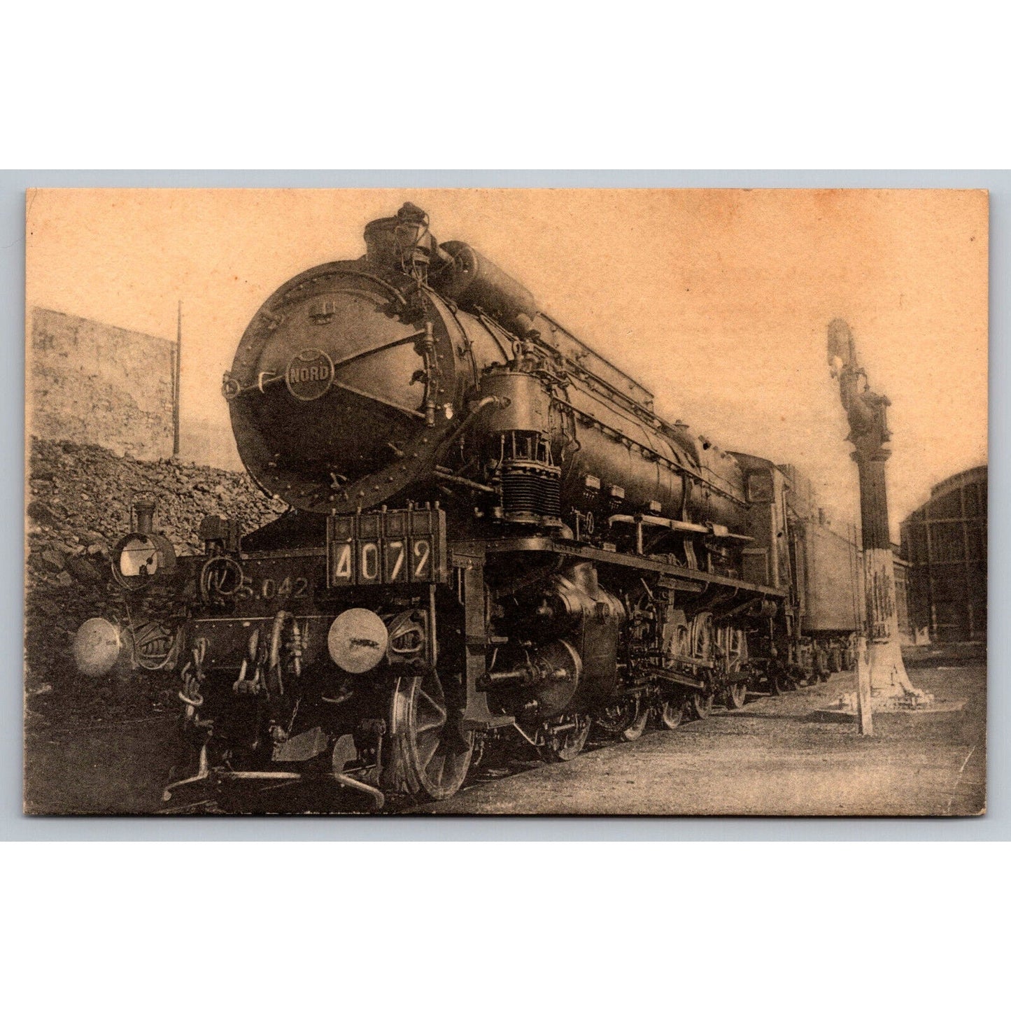 French Railroad RPPC* Postcard Machine 5042 Series 5031-5120 c1900 H.M.P.