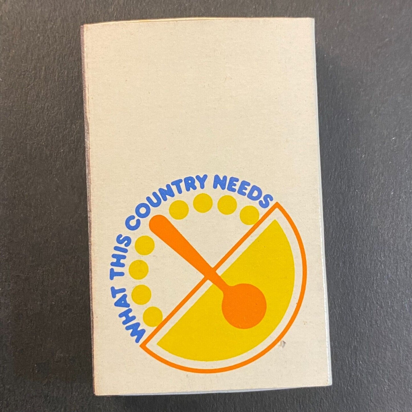 "What This Country Needs" San Francisco Restaurant? Matchbox c1970's-80's VGC