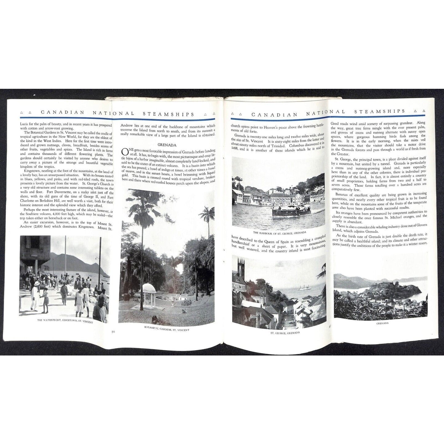 Canadian National Steamships British West Indies Brochure 1929 17" x 23" VGC