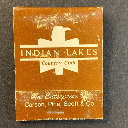 Indian Lakes Country Club Bloomingdale, IL c1974-80's Full Matchbook