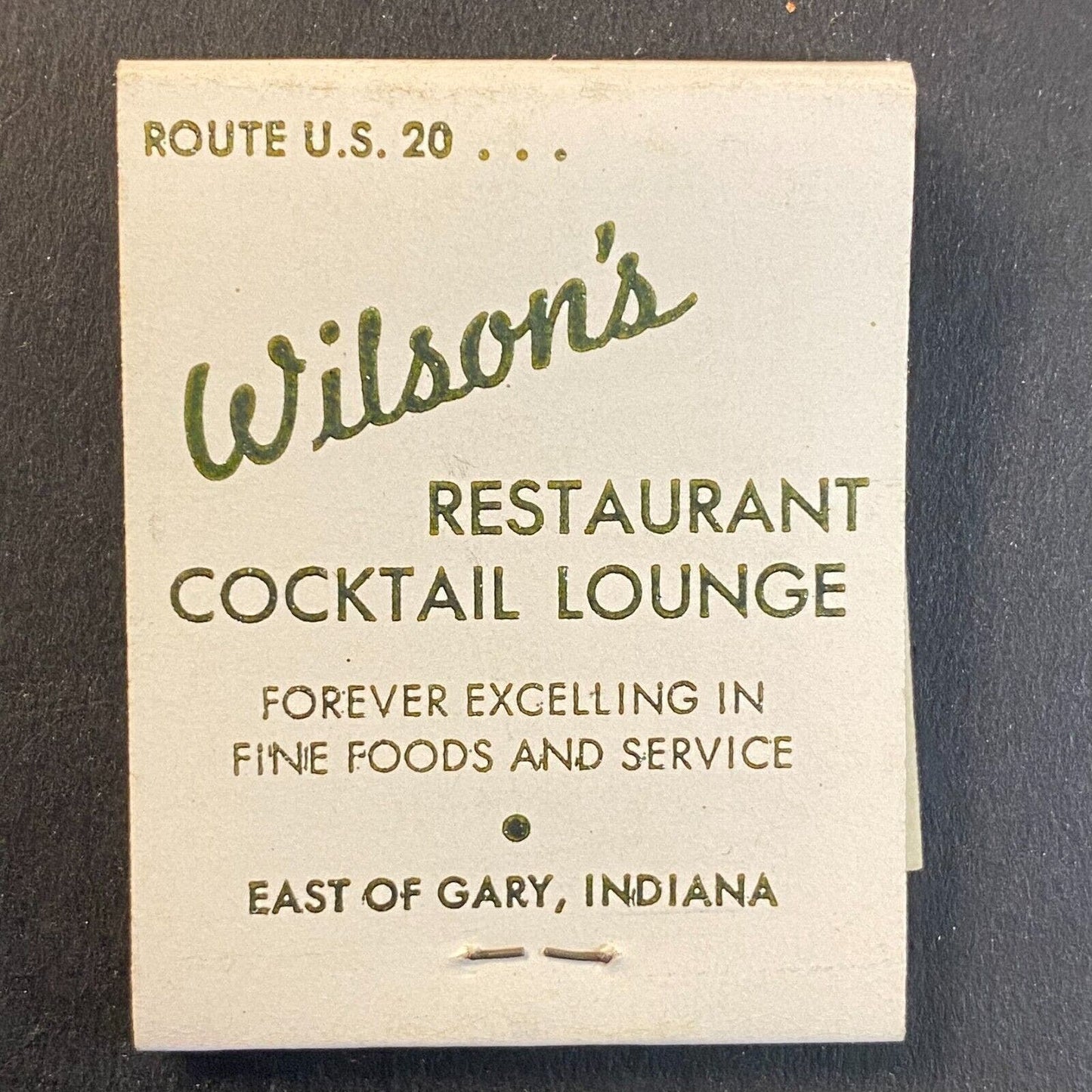 Ed & John Wilson's Restaurant c1960's-73 Near Full (-1) Matchbook VGC