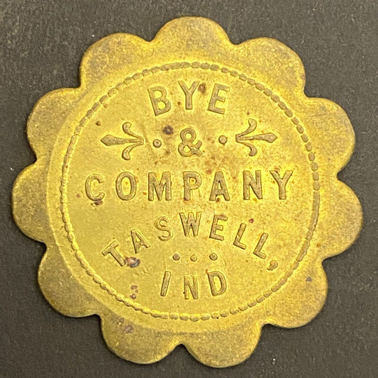Bye & Company Taswell, IN G/F 50¢ in Merchandise Token 34mm (Gen Store?*) (#3)