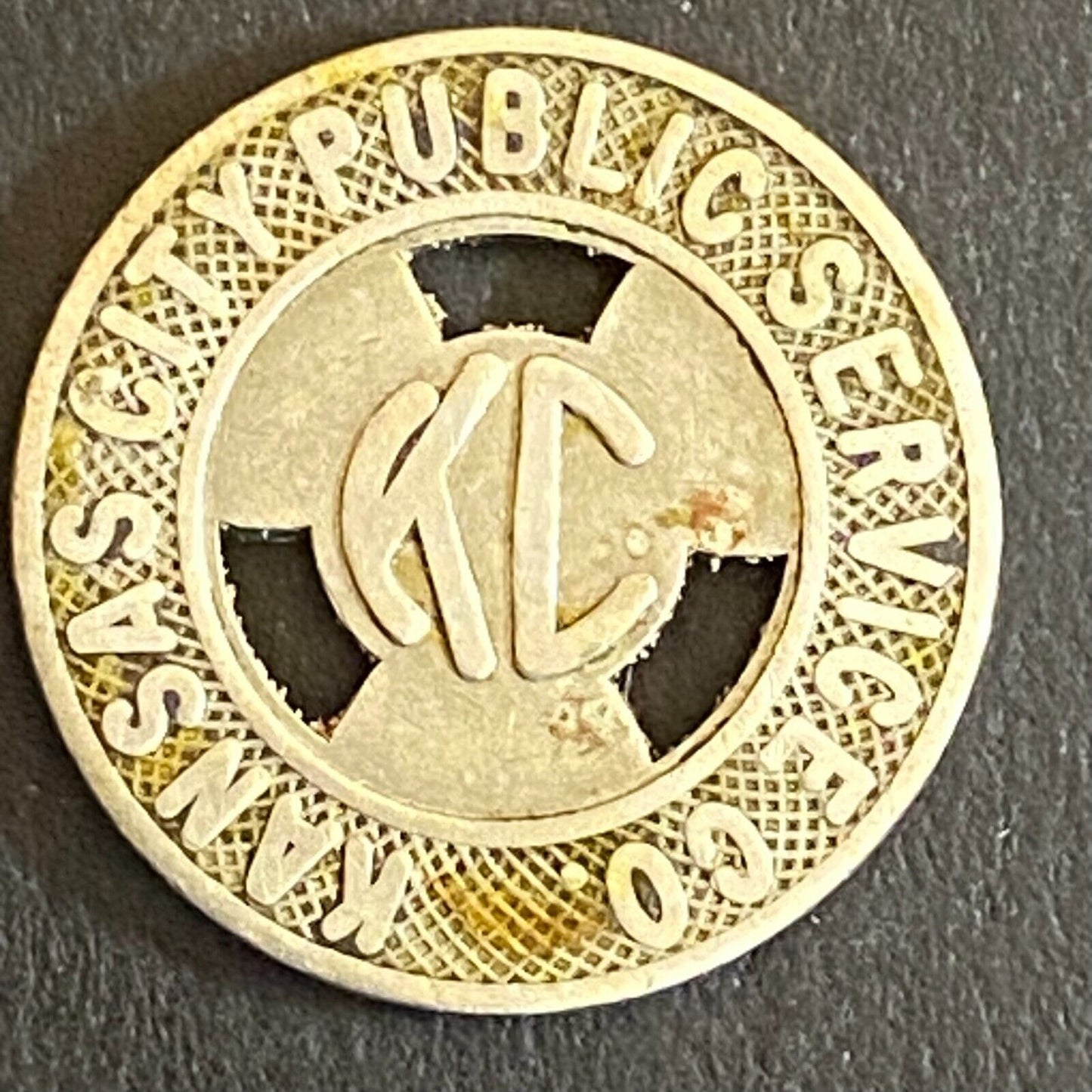 Kansas City Public Service Full Fare Transit Token 16mm