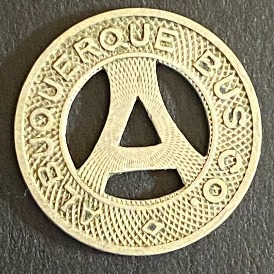 Albuquerque Bus Co. "Health Country" Transit Token 16mm VGC Hanging "A" (#10)