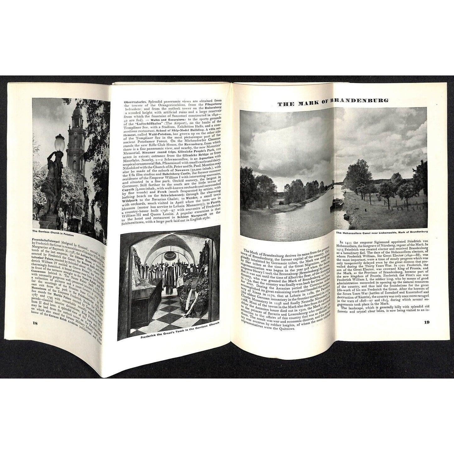1930's Germany Berlin, Potsdam Travel Brochure 32pp w/ 15" x 17" FO Map