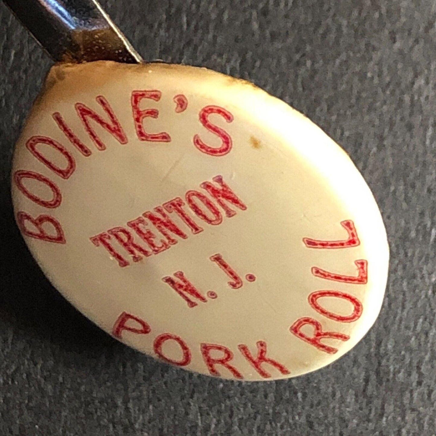 Bodnie's Pork Roll Trenton, NJ Steel Pencil Topper Advertising 18mm c1950 Scarce