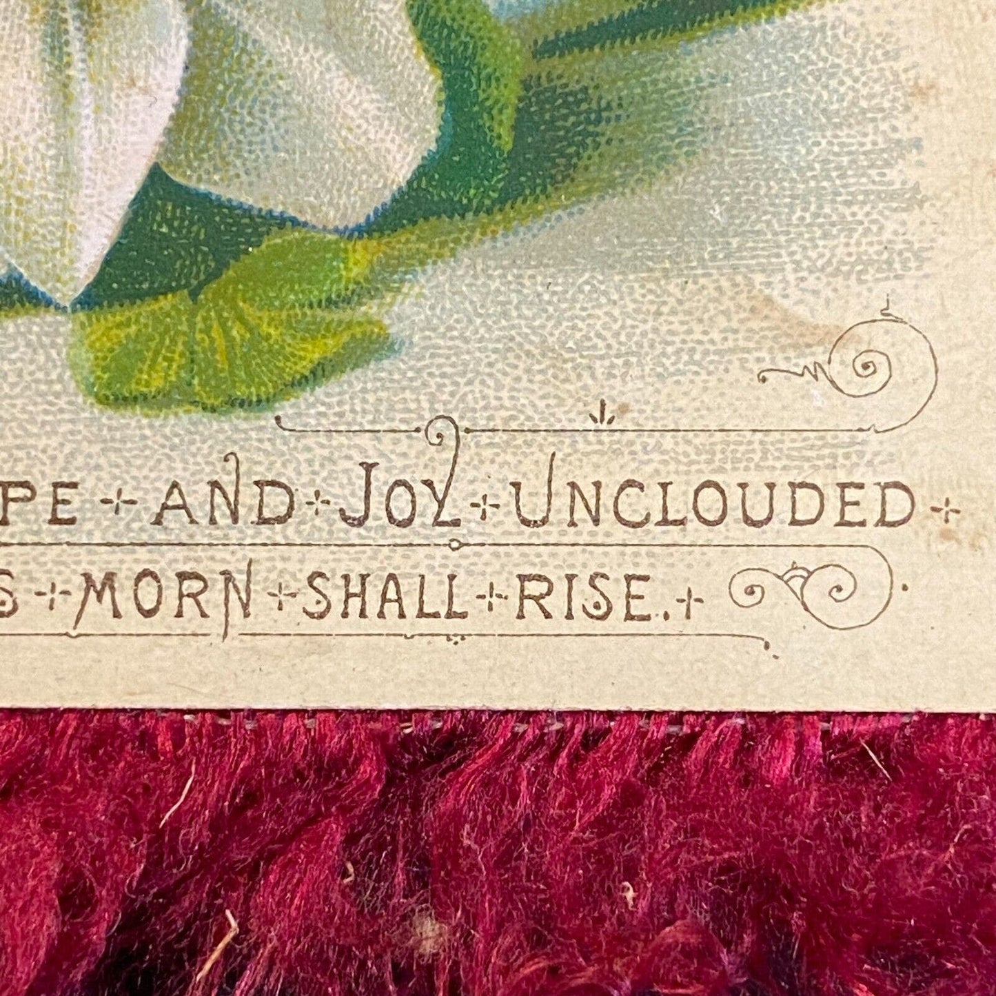 Victorian Dbl. Sided Christmas Hope and Joy Greeting Card w/ Fringe