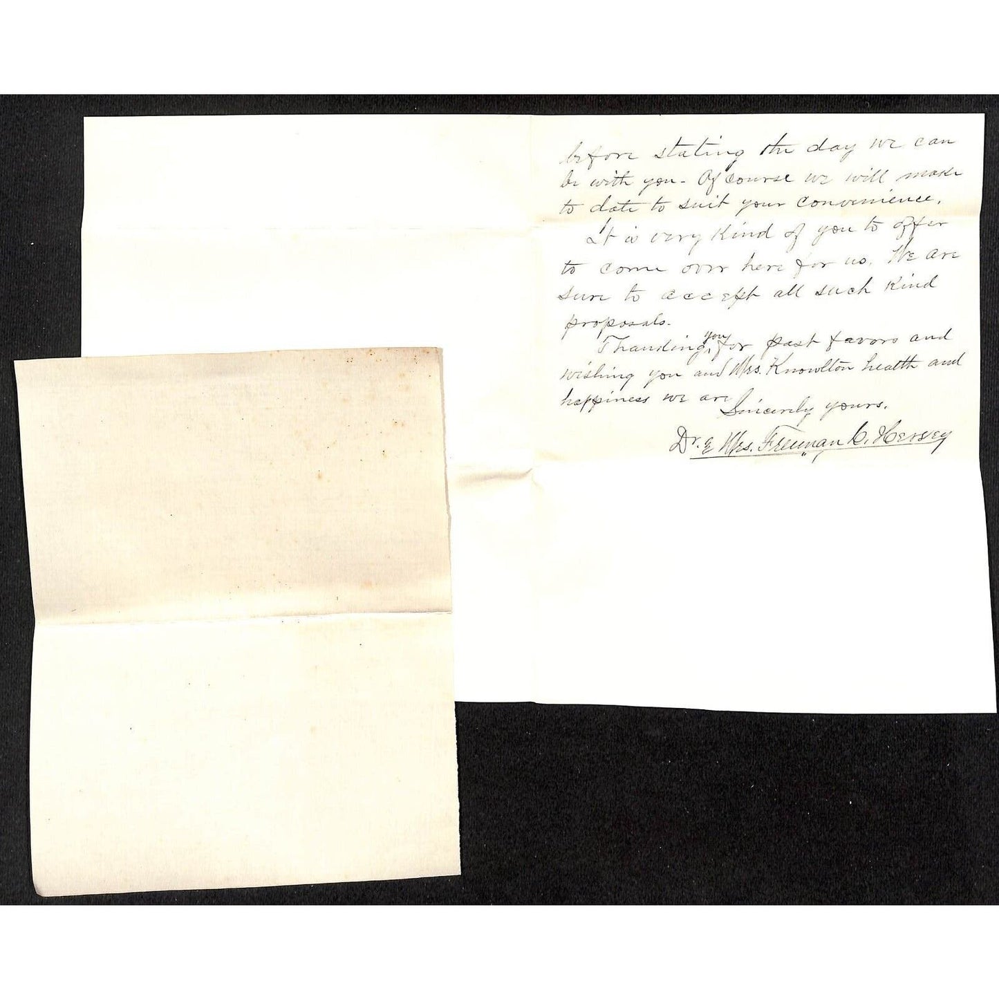 Hampden Highlands, ME 1915 2 Correspondence ALS re: Visiting & Cover