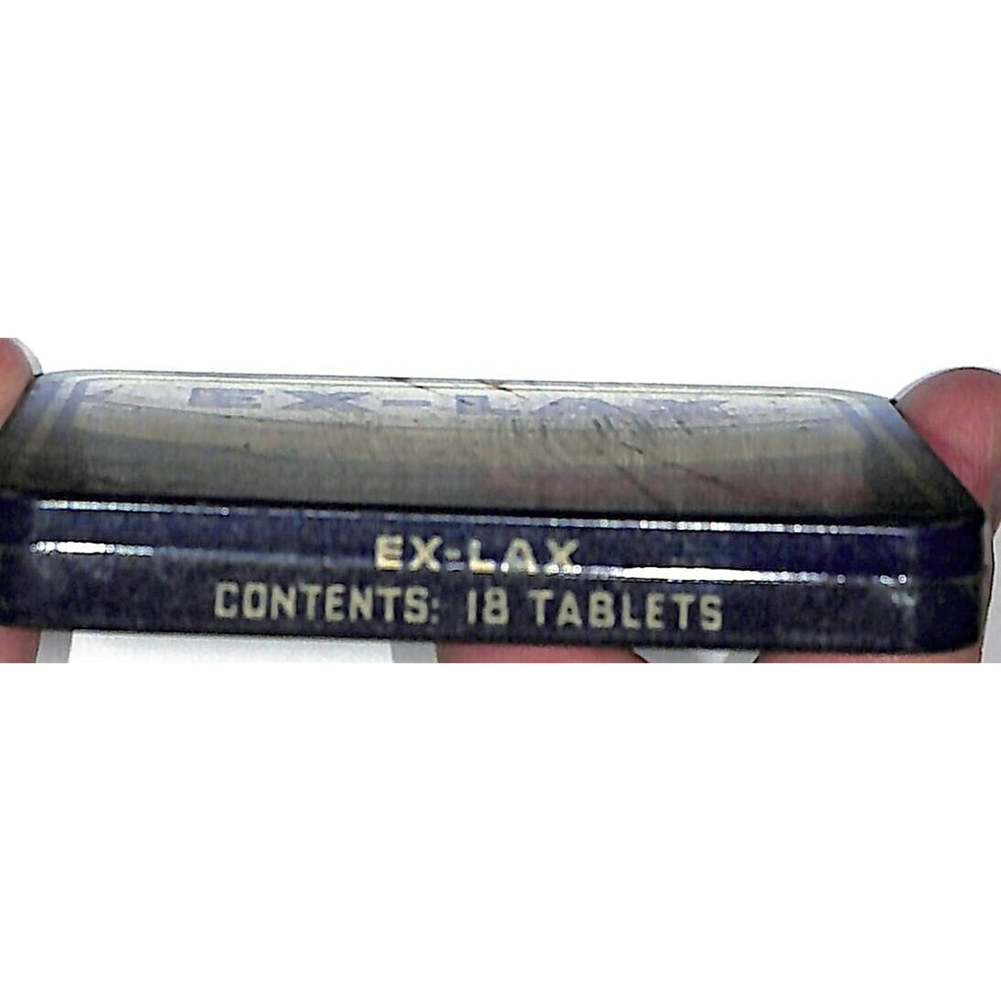 Ex-Lax "The Chocolated Laxative" Vintage Steel Product Tin Brooklyn 2 1/4" x 3"