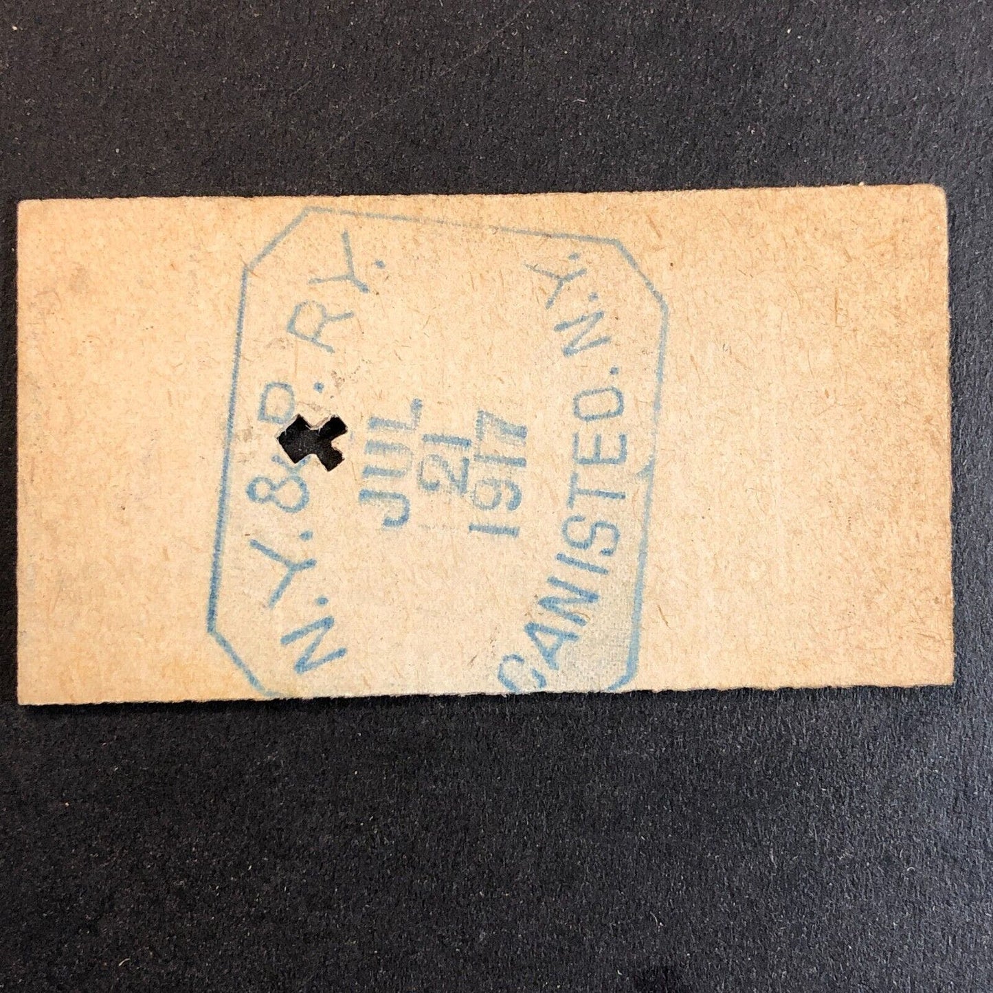 New York & Pennsylvania Railroad July 21 1917 Whitesville, NY Ticket #18270
