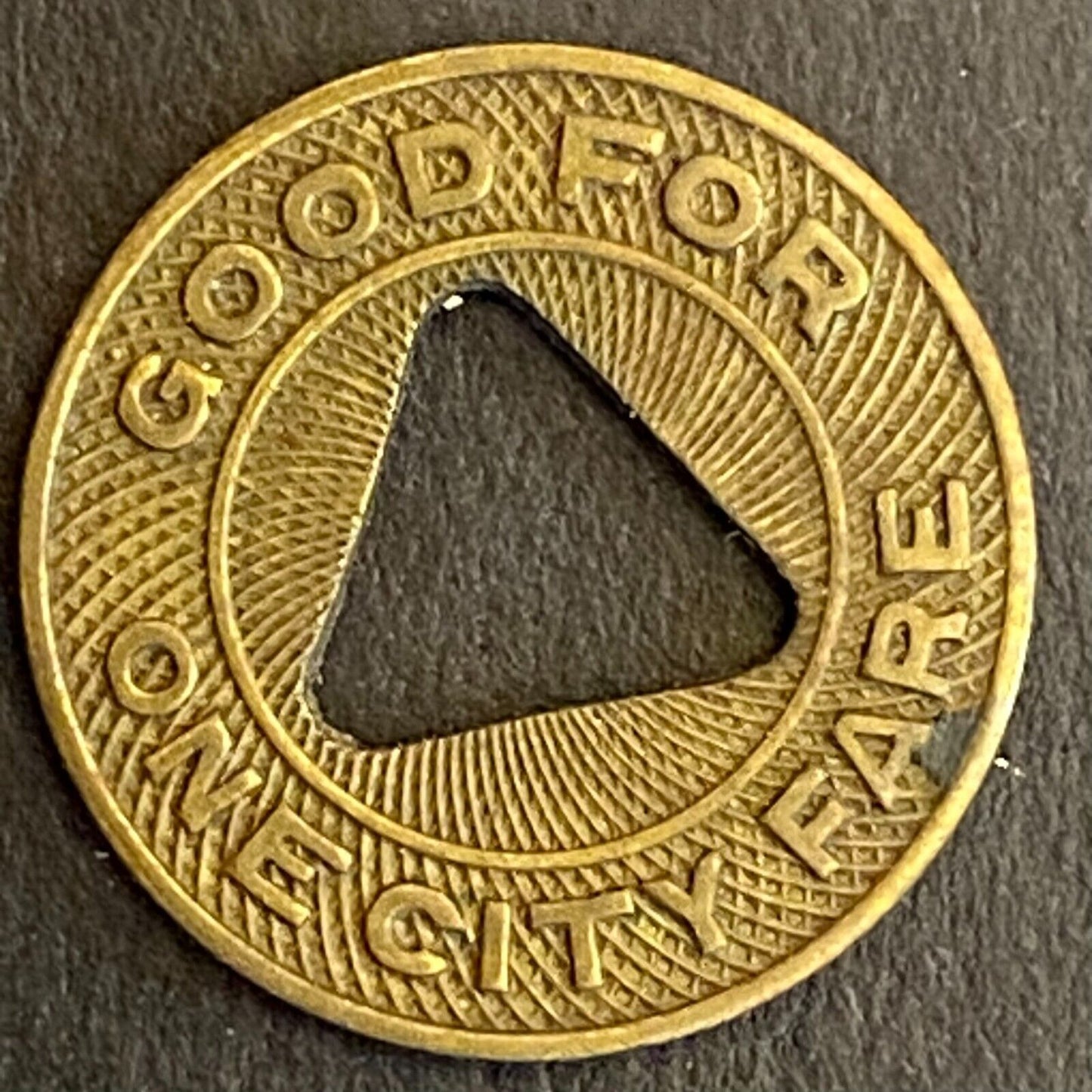 Denver Tramway Corp City Lines G/F One City Fare Transit Token 16mm (#8)