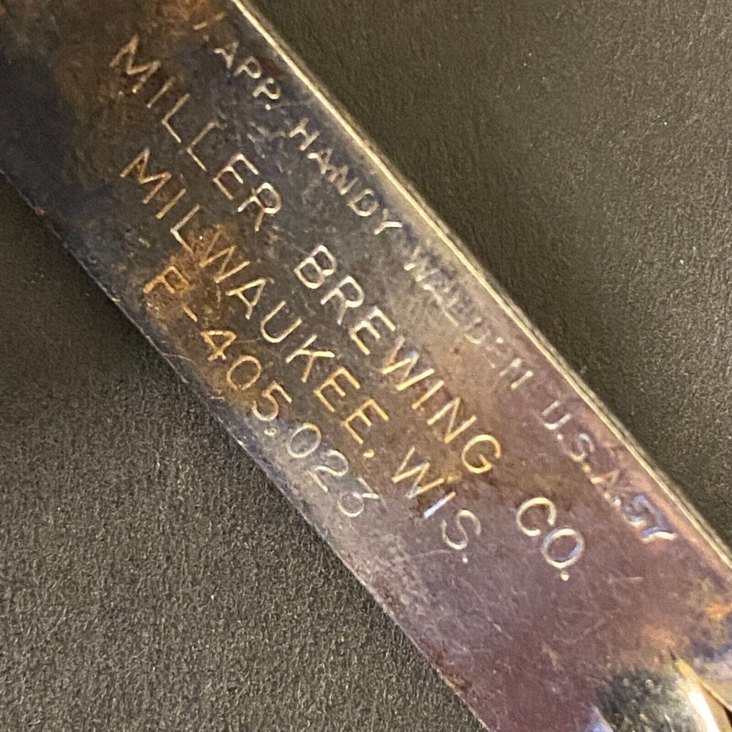 Miller High Life Beer Brewing Milwaukee Vintage Steel Bottle Can Opener 3 1/4"