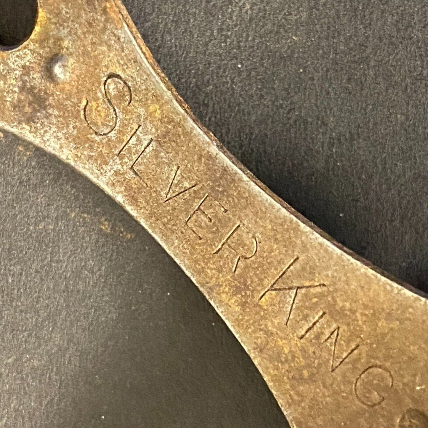 "Silver King Fizz" All Orange Vintage Steel Bottle Opener 3" c1930's Very Scarce