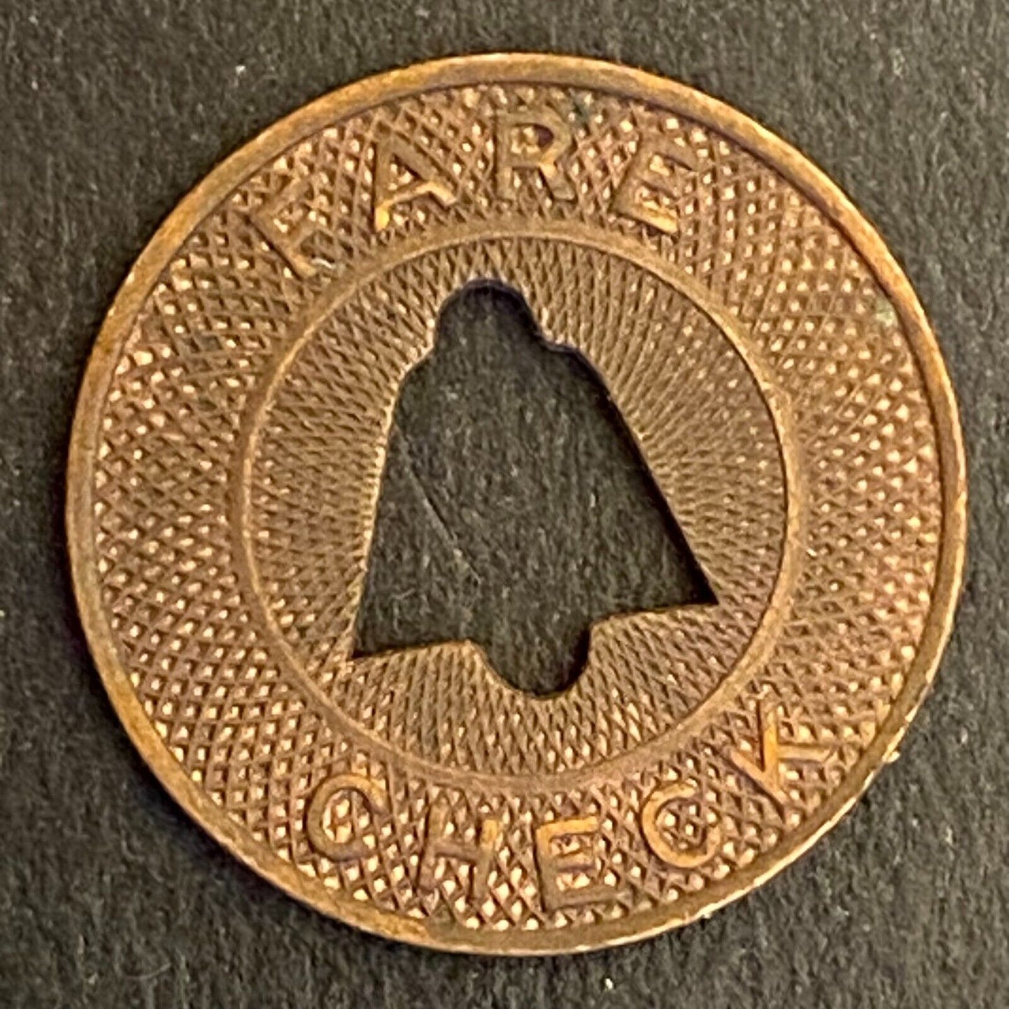 Lehigh Valley Transit Co (Allentown, PA) "Fare Check" Transit Token 16mm (#13)