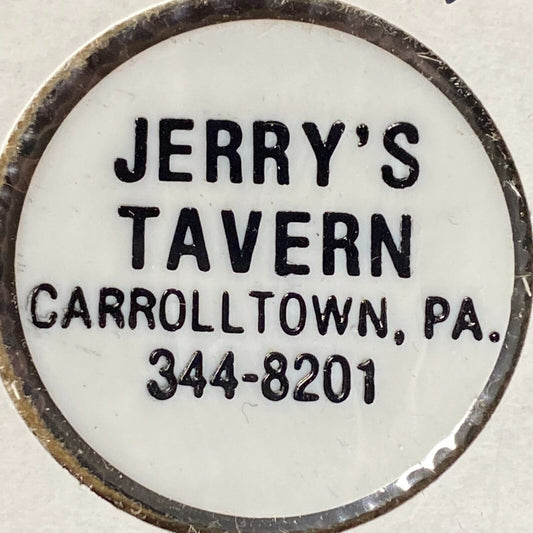 Carroll Town, PA Jerry's Tavern Plastic Token G/F Draft