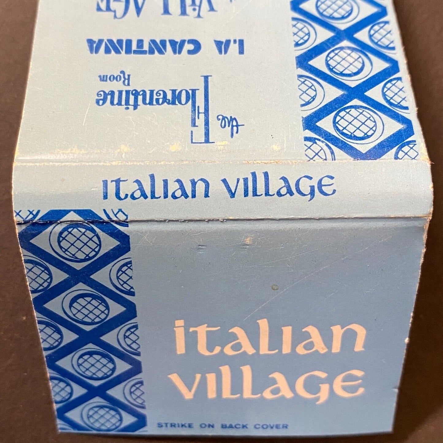 Italian Village Chicago Restaurant Group Near Full (-1) Matchbook c1974-80's