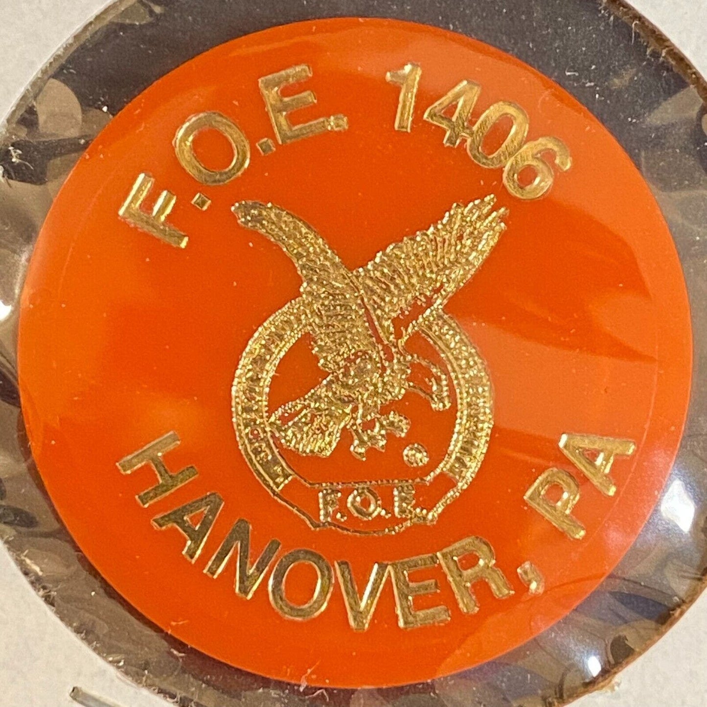 Hanover, PA F.O.E. 1406 c1970's-80's Plastic "Pitcher Beer" Token Eagle