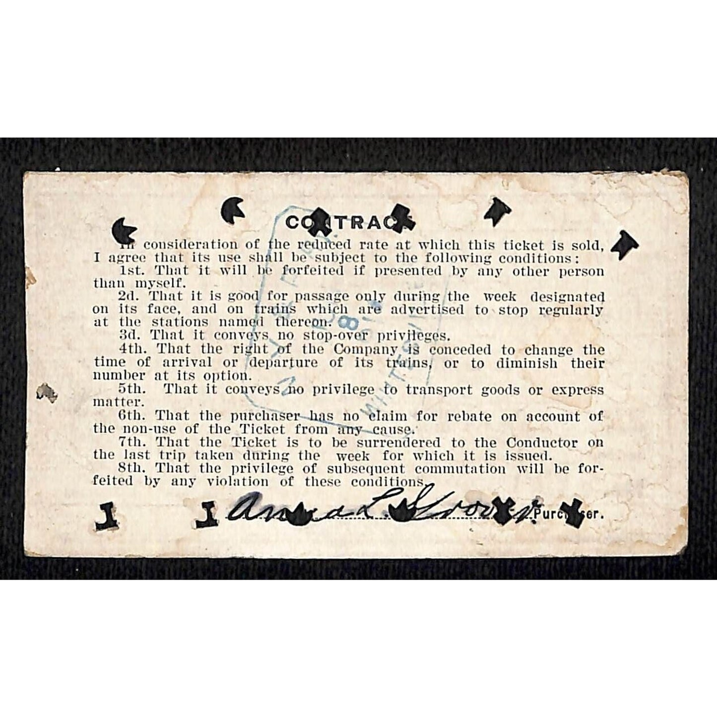 New York & Pennsylvania Ry 1914 Special Weekly Ticket Scarce #5499