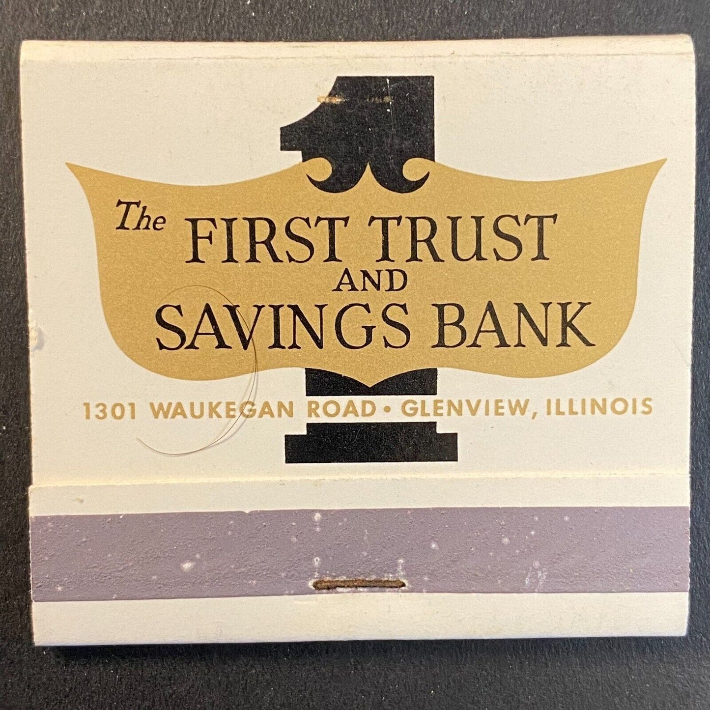 First Trust and Savings Bank Glenview, IL c1960's-1973 Full Matchbook VGC