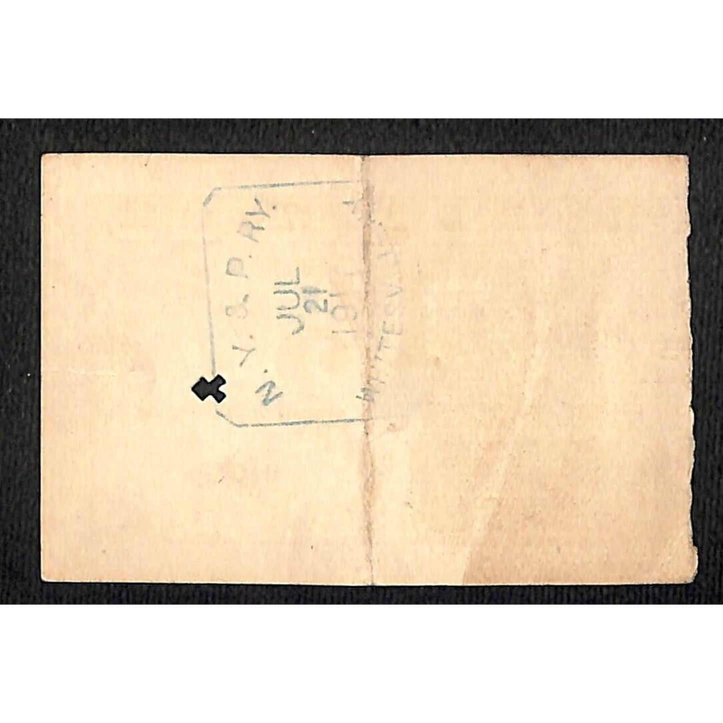 New York & Pennsylvania Ry 1917 "Large" Half Fare Ticket Whitesville, NY #2314