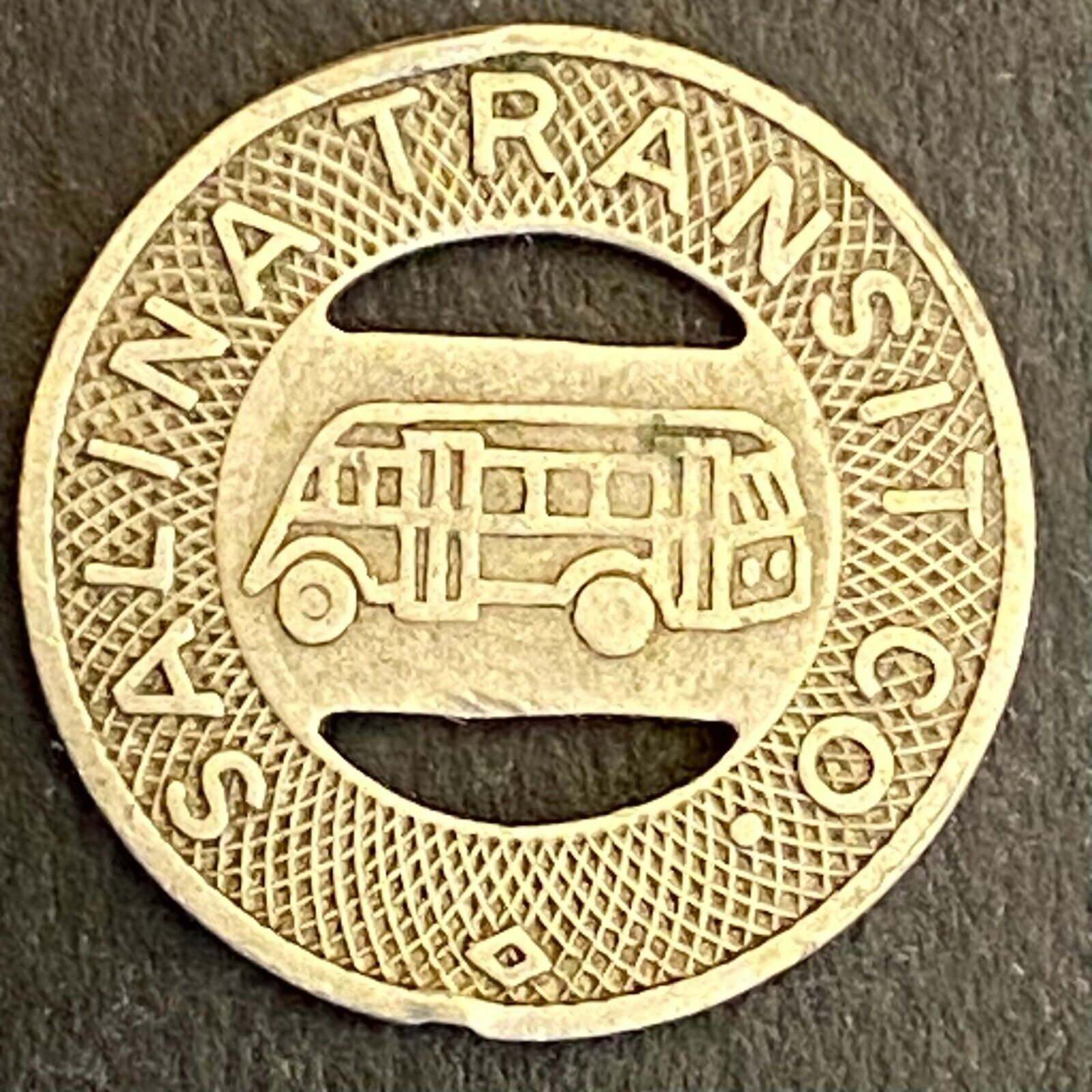 Salina Transit Co. Kansas G/F One Fare Transit Token Bus 16mm Scarce ...