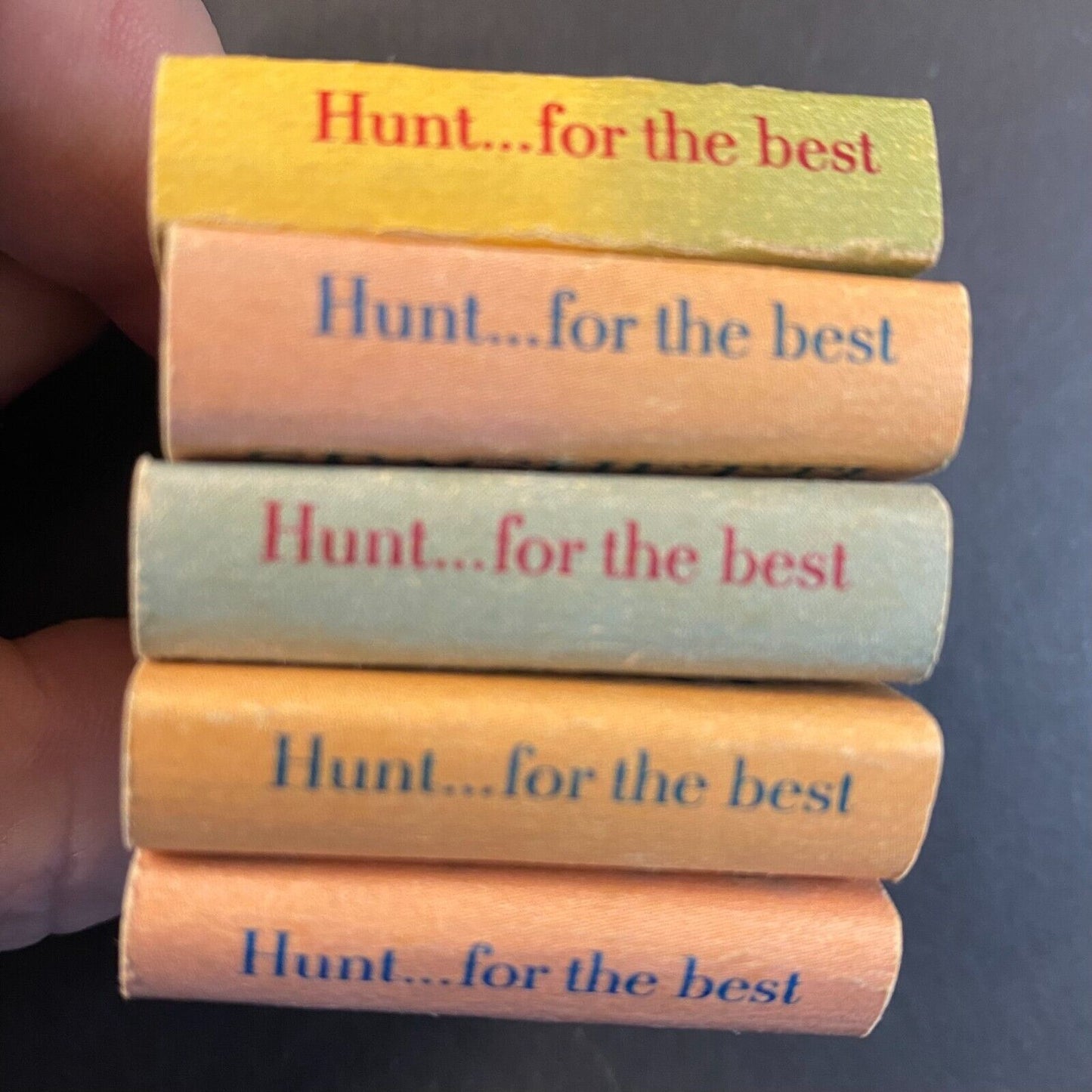 Hunts Tomato Sauce Recipe 5 Full Matchbooks c1960's-73 VGC