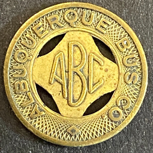 Albuquerque Bus Co. "ABC" Health Country Transit Token 16mm (#1)