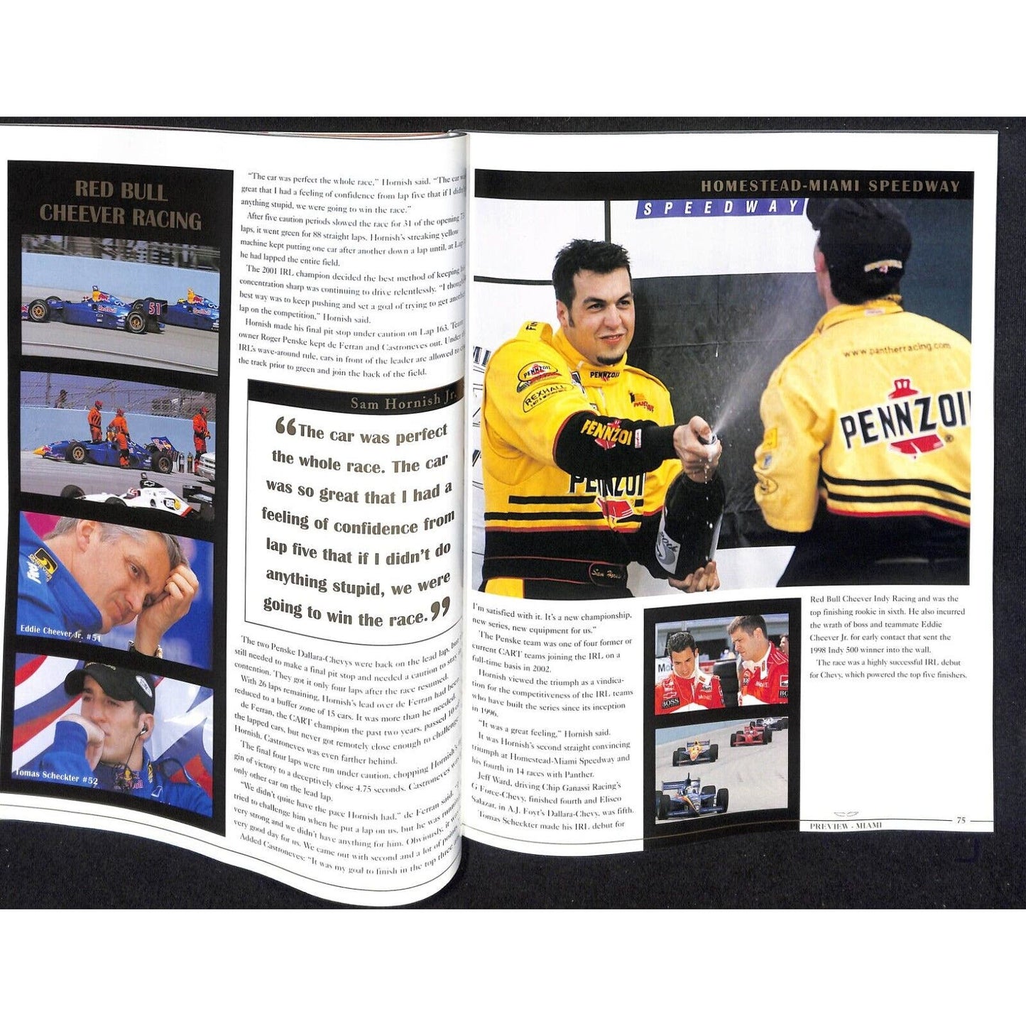 2002 Indianapolis 500 Program Racing VGC 208pp 1lb 6oz