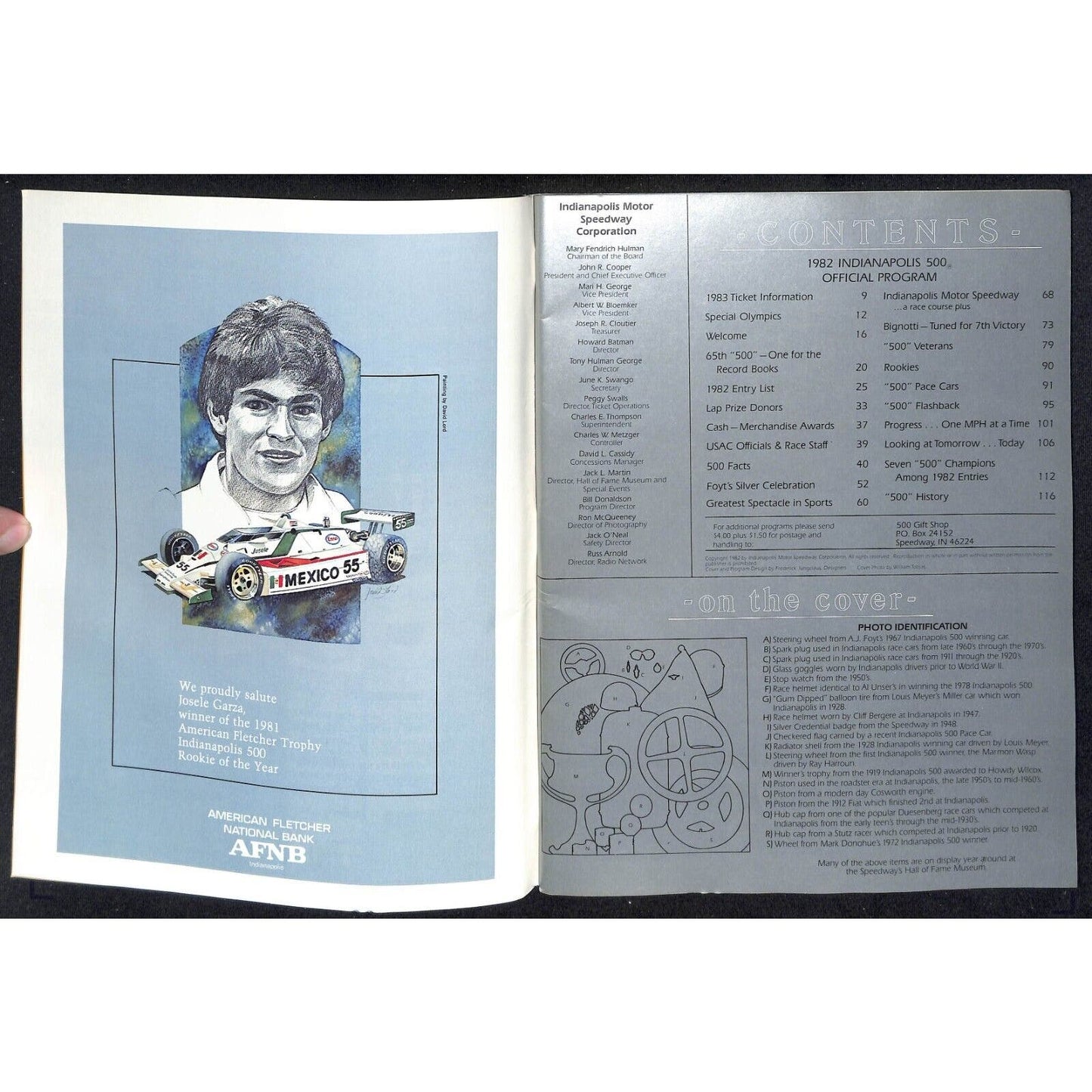 1982 Indianapolis 500 Program Racing VGC 125pp 13oz