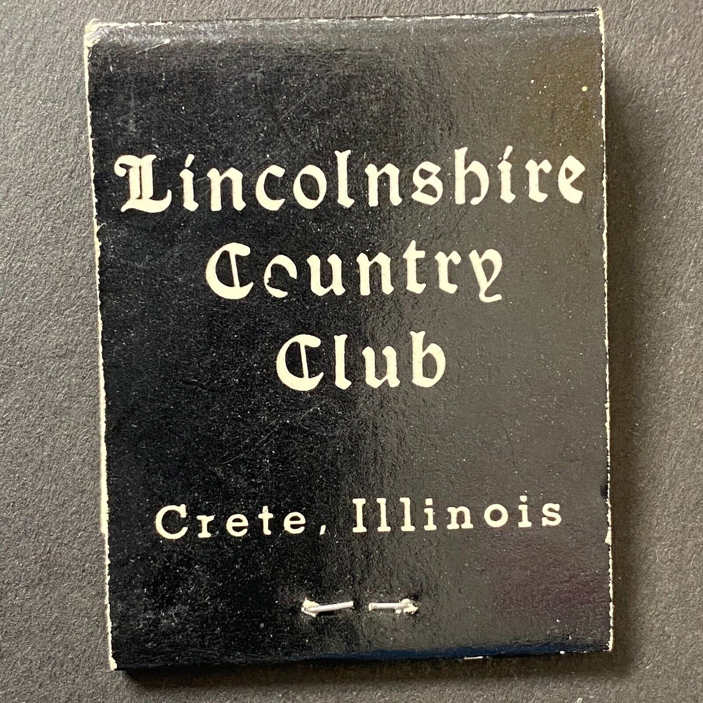Lincolnshire Country Club Crete, IL Full Matchbook c1960's Scarce VGC