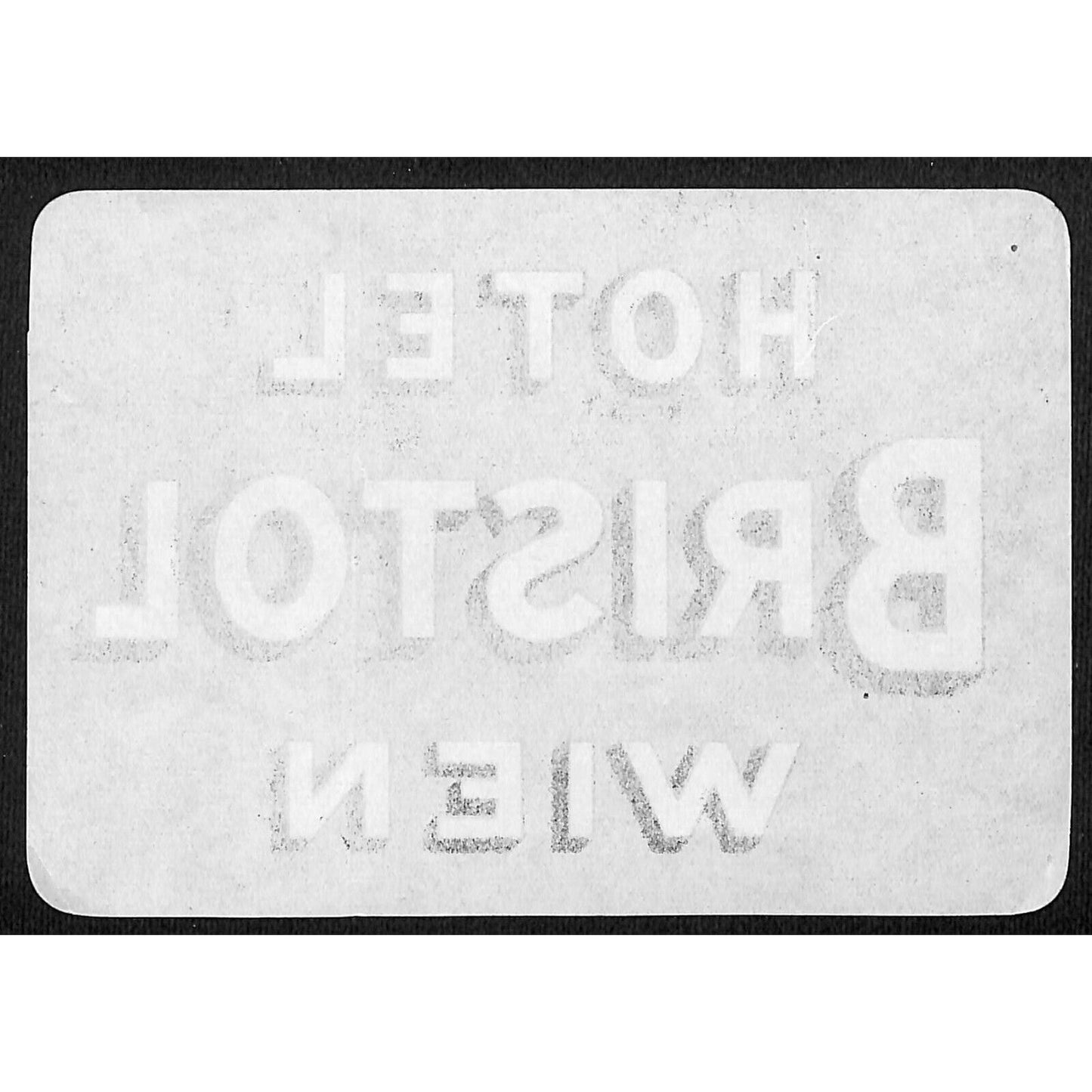 Hotel Bristol Wien Vienna Original Luggage Label c1930's Scarce VGC