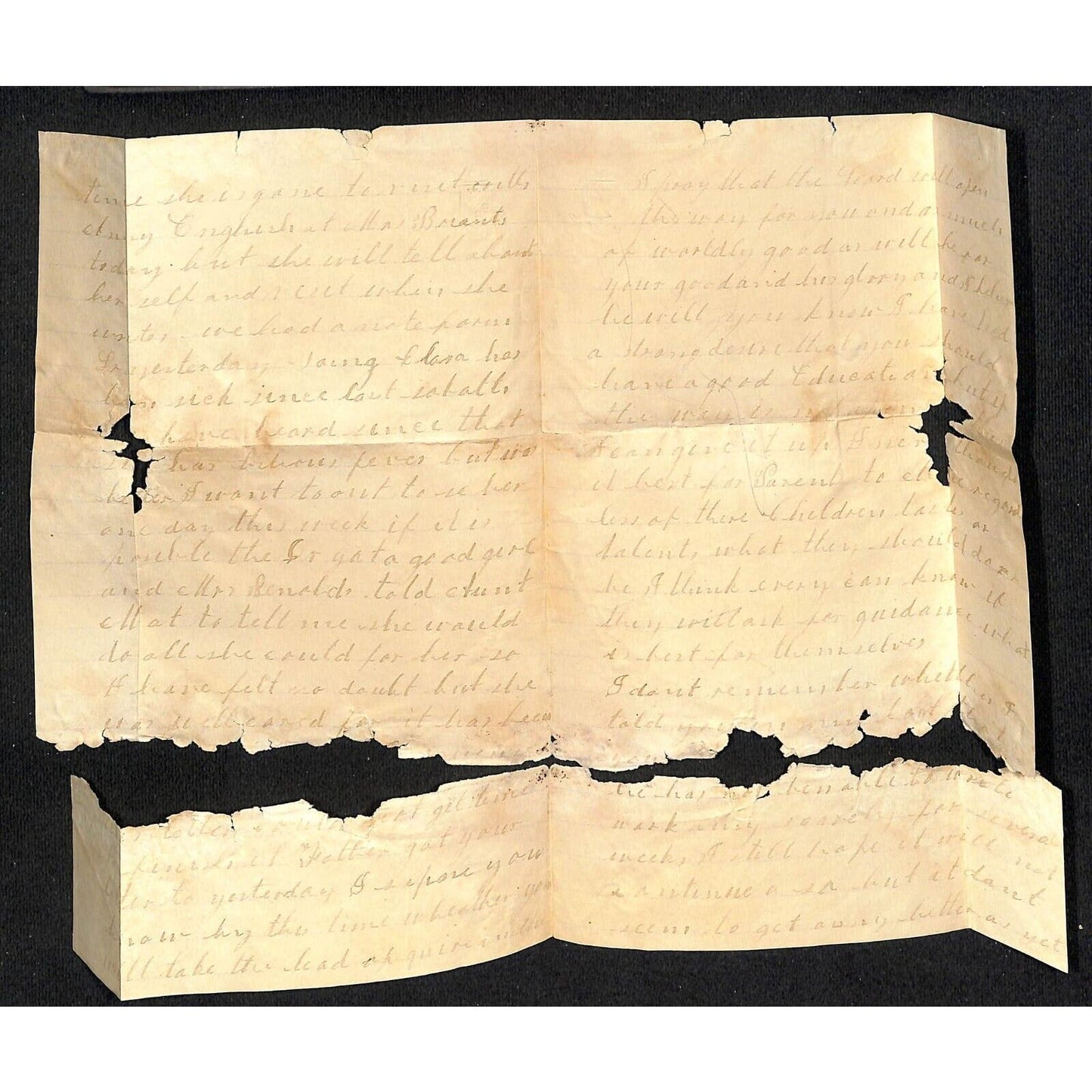 1880's ? Hand Written Mystery Correspondence Bloomington, IL*? Damaged / Fragile