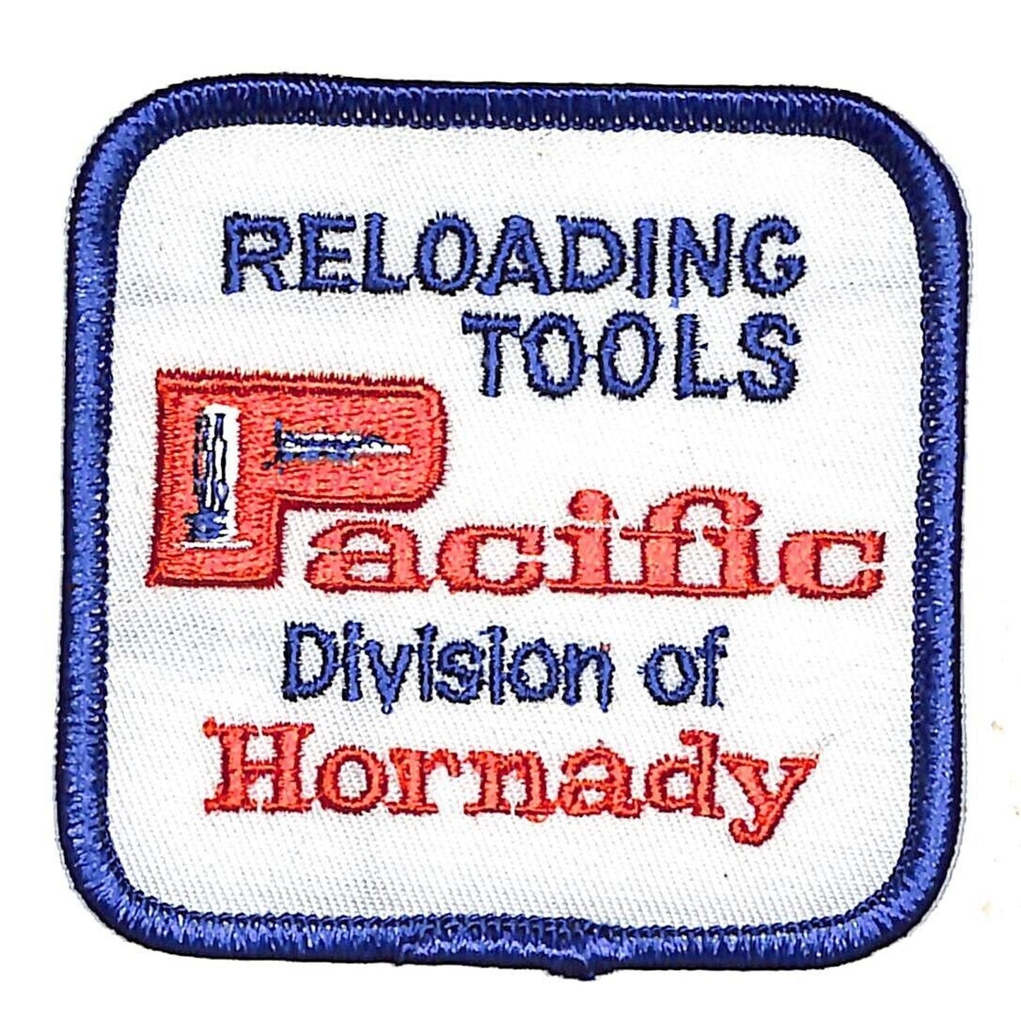 Hornady / Pacific Reloading Firearms 3"x 3" Vintage Emb. Patch c1980s - VGC