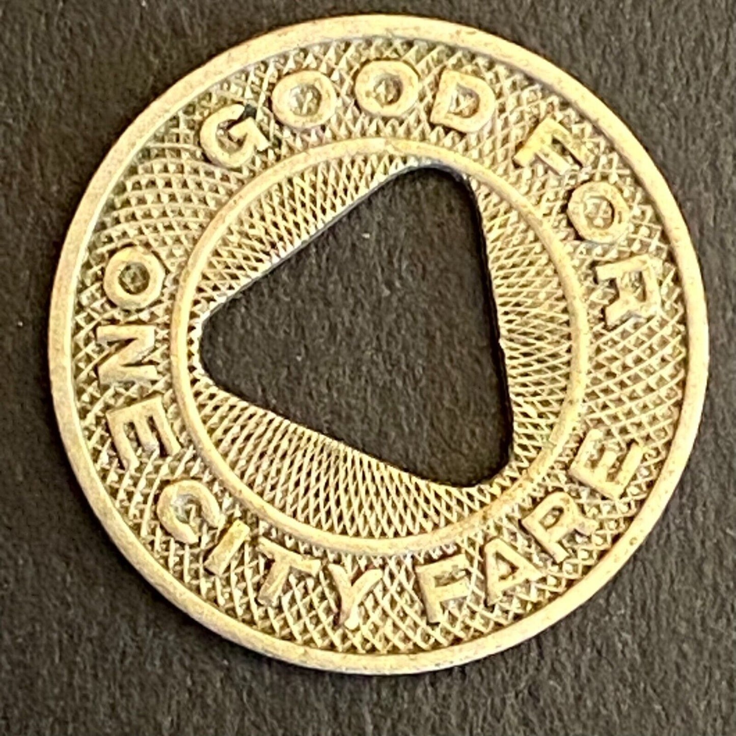 Denver Tramway Corp City Lines G/F One City Fare Transit Token 16mm