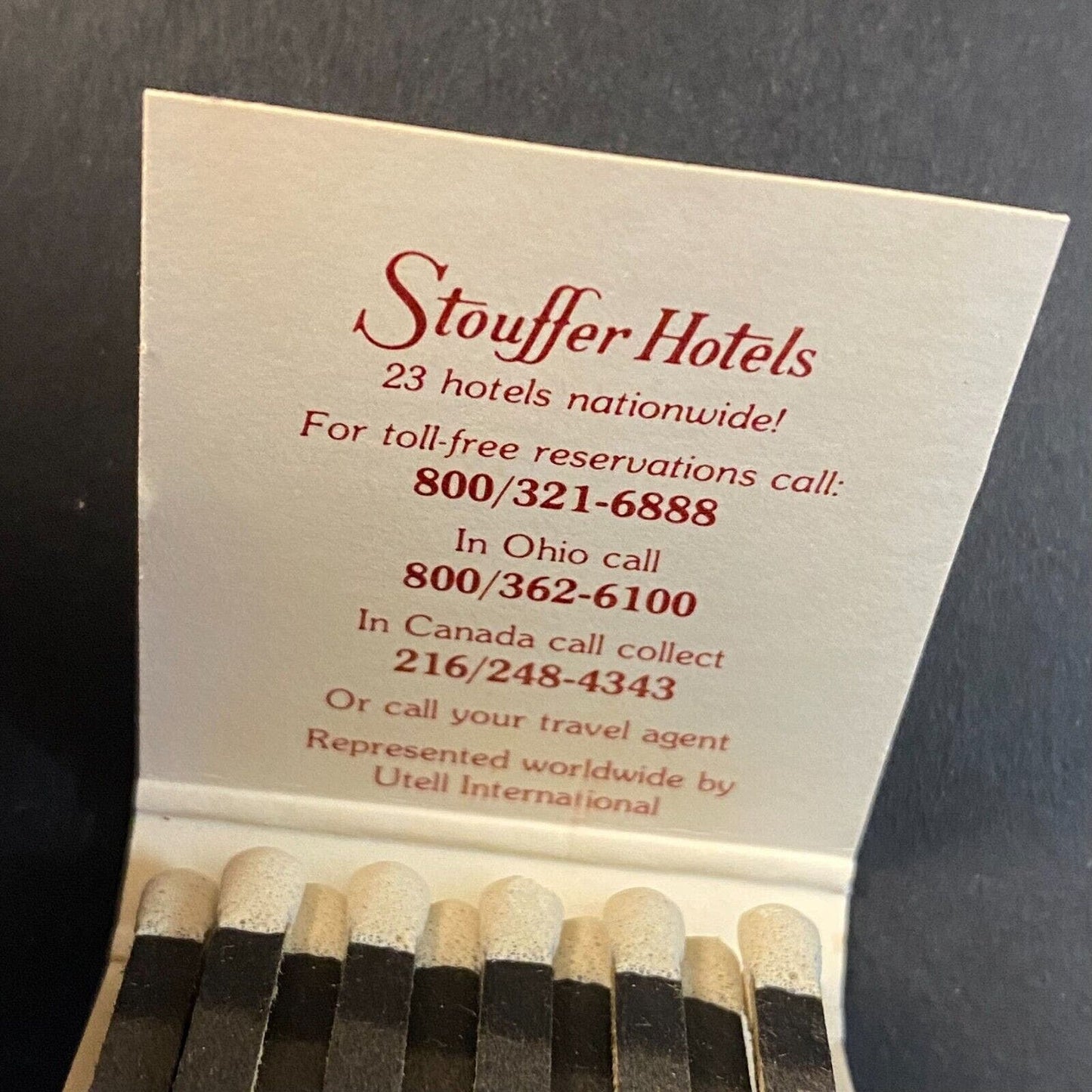 Stouffer Hotels Ohio c1973-80's Full Matchbook VGC