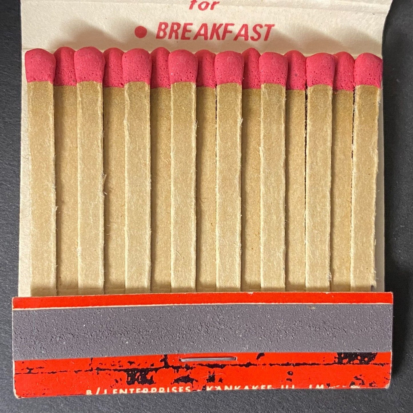 Dearborn Square Restaurant Kankakee, IL Full Matchbook c1974 Scarce