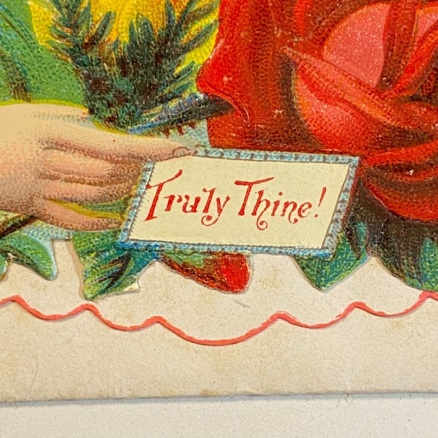 Josephine R. King Victorian Die Cut Envelope Name Card Greeting "Truly Thine!"