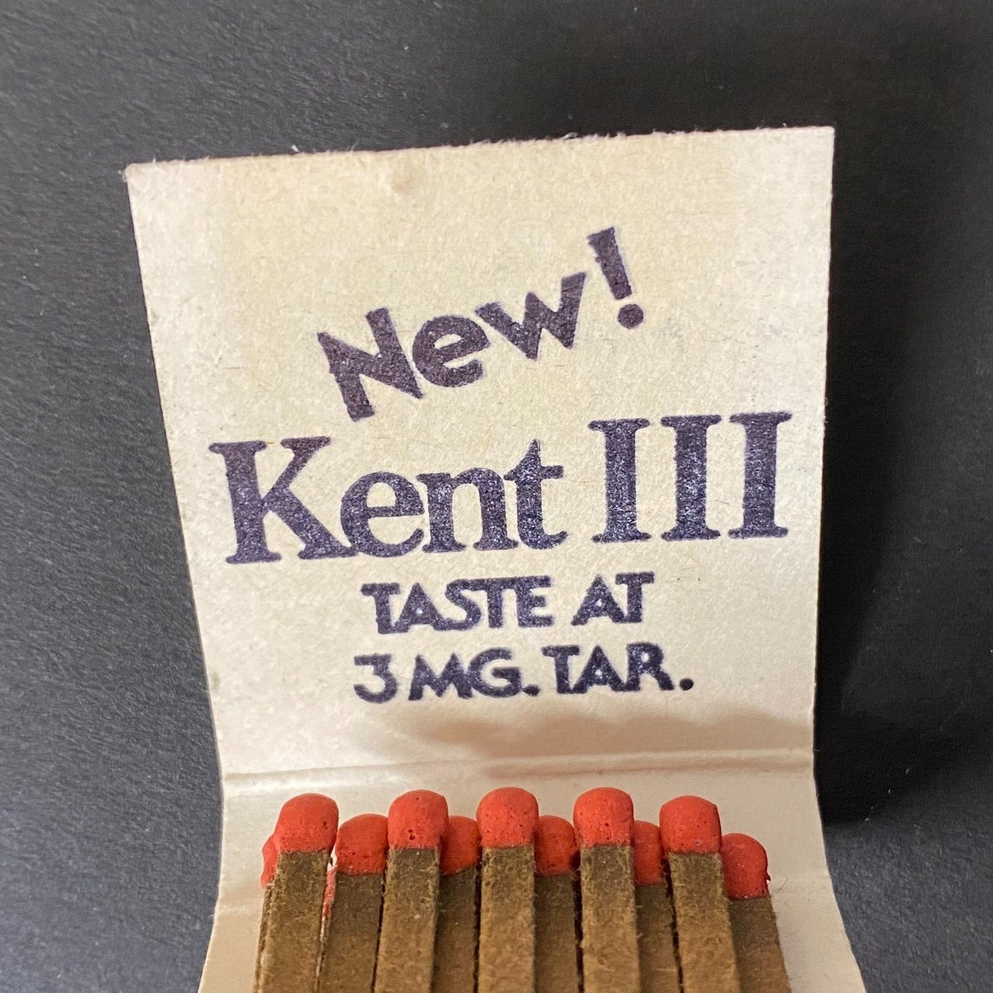 Kent III Cigarettes New! Full Matchbook 1978 Scarce