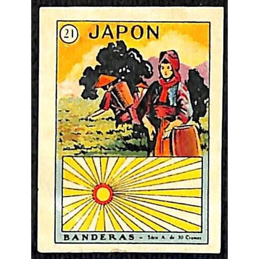 Japan / Japon Country Banderas / Flag Matchbox Label Series Vintage #2