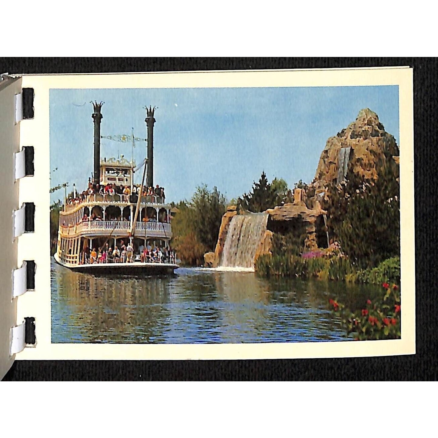 Disneyland Hi-Lites c1960's 12 Image Spiral Bound Card Stock Souvenir Booklet